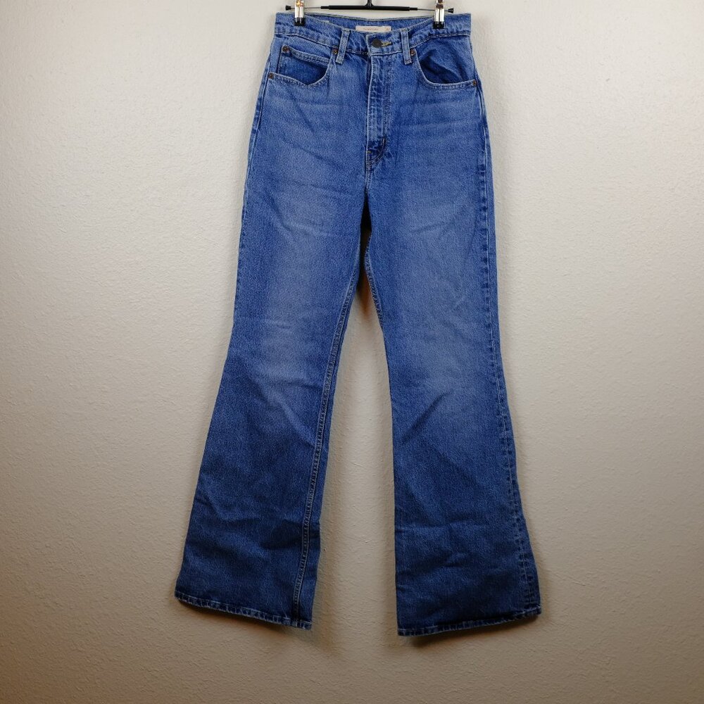 Levis high waist 70s high flares wide leg denim jeans 27